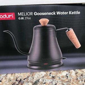 Bodum Black and Brown Gooseneck Water Kettle